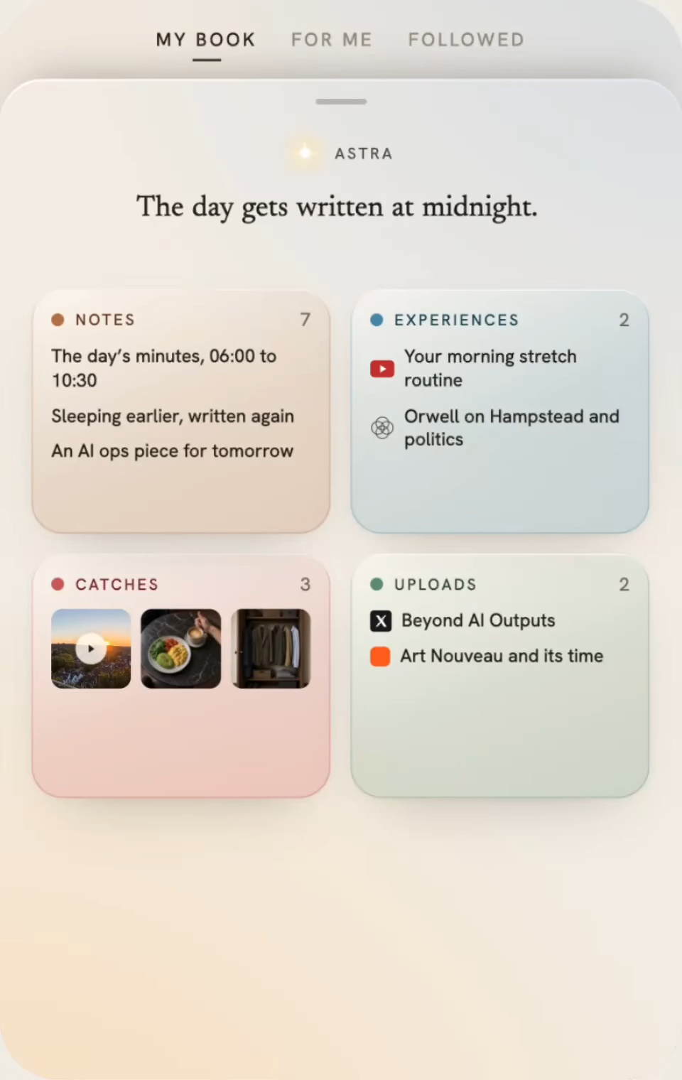 The Book – today's writing page, the four portals